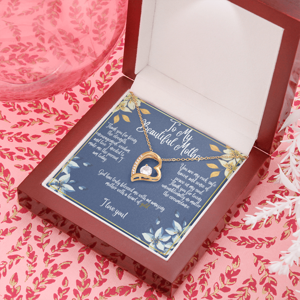 “To My Beautiful Mother” Forever Love Necklace