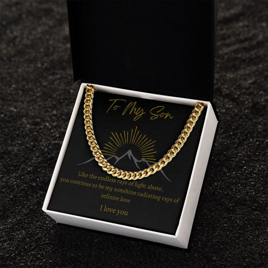 “To My Son” Cuban Link Necklace