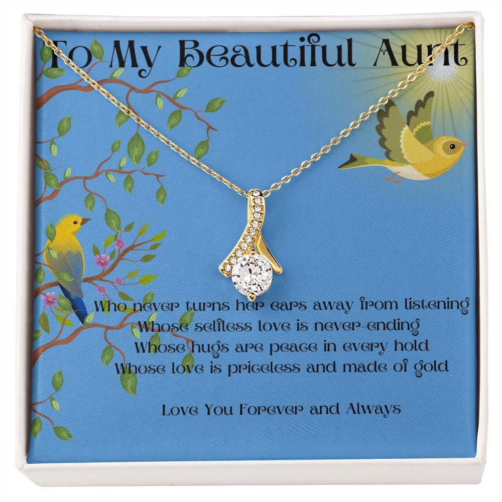 “To My Beautiful Aunt” Alluring Beauty Necklace