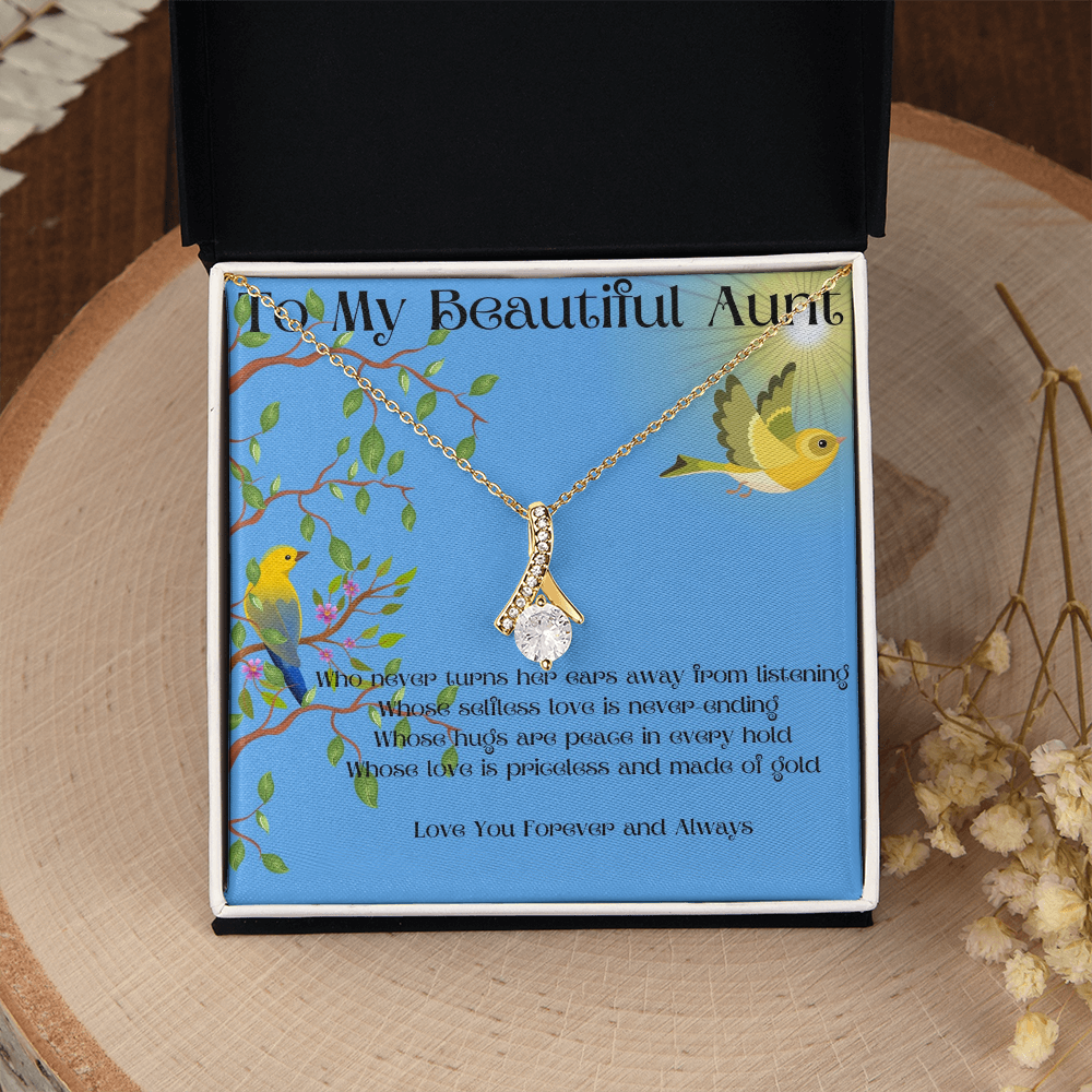 “To My Beautiful Aunt” Alluring Beauty Necklace