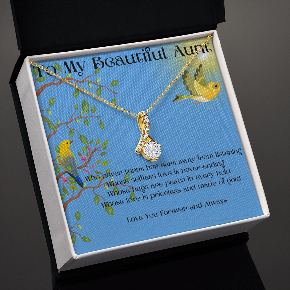 “To My Beautiful Aunt” Alluring Beauty Necklace