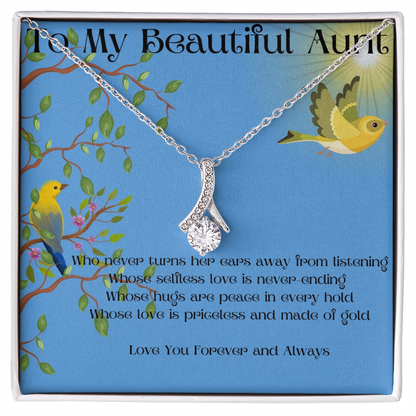 “To My Beautiful Aunt” Alluring Beauty Necklace