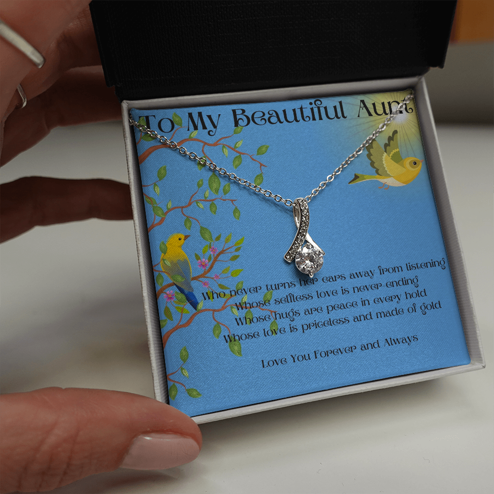 “To My Beautiful Aunt” Alluring Beauty Necklace