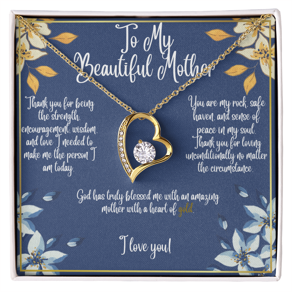 “To My Beautiful Mother” Forever Love Necklace